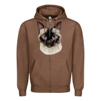 Chestnut siamese face Zipper Hoodie - LillyAllenDesigns
