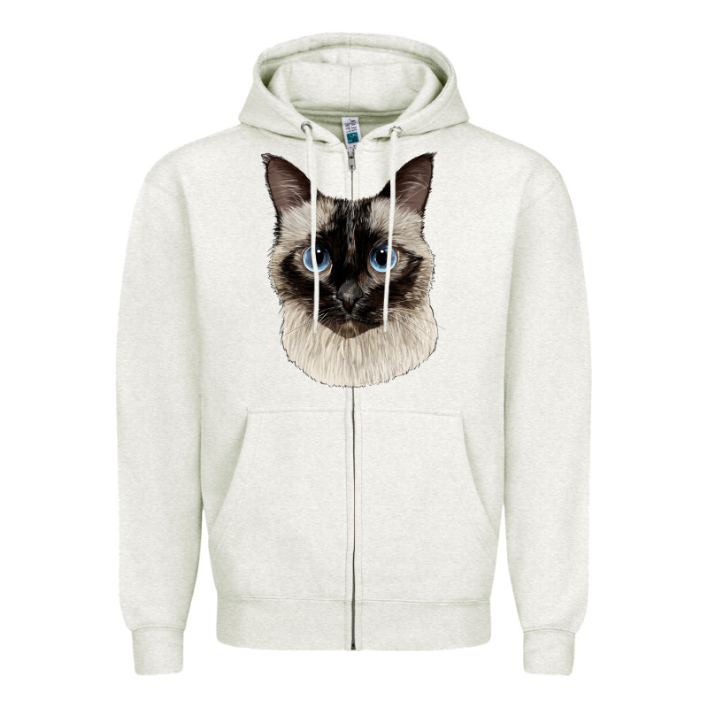 Siamese Face Zipper Hoodie by LillyAllenDesigns | Teevron
