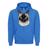 True Royal siamese face Zipper Hoodie - LillyAllenDesigns