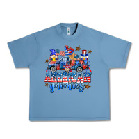 Pebble Blue American truck gnomes Urban Heavy Tee - AdoDesignShop