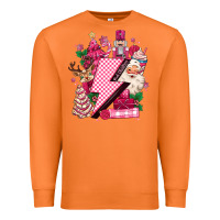 Carrot pink christmas lightning bolt Premium Sweatshirt - MaliasSmallBusiness