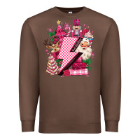 Chestnut pink christmas lightning bolt Premium Sweatshirt - MaliasSmallBusiness