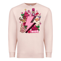 Pale Pink pink christmas lightning bolt Premium Sweatshirt - MaliasSmallBusiness