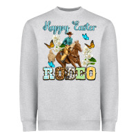 Heather Grey Happy Easter rodeo Heavyweight Sweatshirt - OliviaCreatesArt