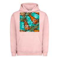 Pigment Salmon Fall gnomes Urban Hoodie - NancyCooperArtShop