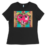 Black v.d cow and heart Ladies Tee - AdoDesignShop