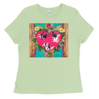 Matcha v.d cow and heart Ladies Tee - AdoDesignShop