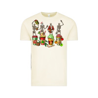 Vintage Arctic christmas skeleton coffee cups Vintage Tee - FaDigitalArtStudio