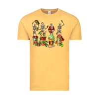 Vintage Mustard christmas skeleton coffee cups Vintage Tee - FaDigitalArtStudio