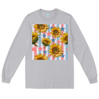 Moon Dust patriotic sunflowers stripes and stars seamless patrern Long Sleeve Tee - BundleAndBundleShop