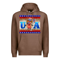 Chestnut usa hot dog Premium Hoodie - BarkalooDesign