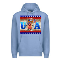 Colony Blue usa hot dog Premium Hoodie - BarkalooDesign