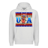 Dove Grey usa hot dog Premium Hoodie - BarkalooDesign