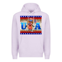 Lilac usa hot dog Premium Hoodie - BarkalooDesign
