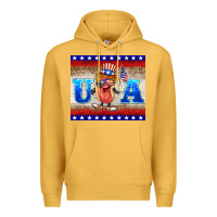 Mustard usa hot dog Premium Hoodie - BarkalooDesign
