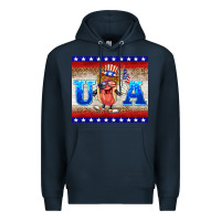 Navy usa hot dog Premium Hoodie - BarkalooDesign