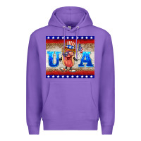 Purple usa hot dog Premium Hoodie - BarkalooDesign
