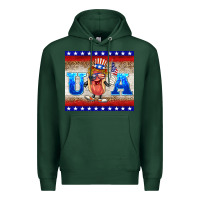 Sports Green usa hot dog Premium Hoodie - BarkalooDesign