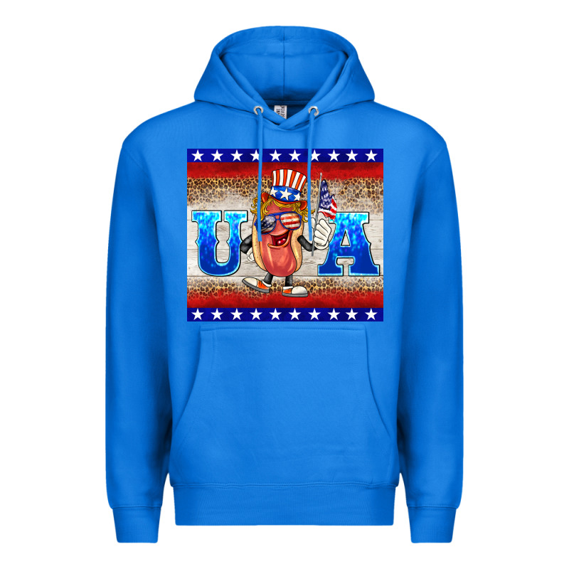 Usa Hot Dog Premium Hoodie by BarkalooDesign | Teevron