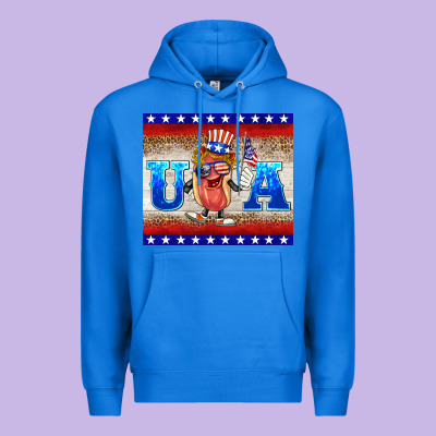 Usa Hot Dog Premium Hoodie Designed By Barkaloodesign