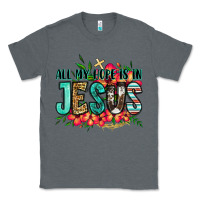Charcoal Heather all my hope is in jesus Classic Tee - Jasminsmagicworld