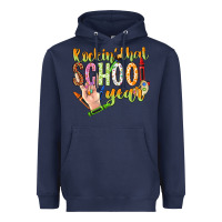 Navy rockin that school year Heavyweight Hoodie - NancyCooperArtShop