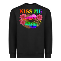 Black lgbtq kiss me Heavyweight Sweatshirt - HRA Design Shop