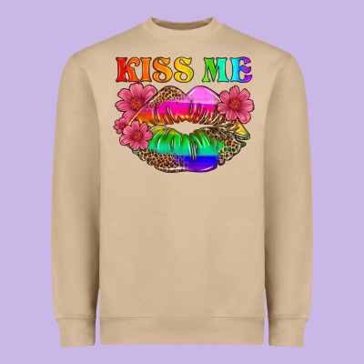 Lgbtq Kiss Me Heavyweight Sweatshirt Designed By Hra Design Shop