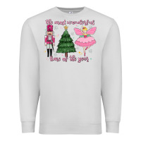 Dove Grey the most wonderful time of the year Premium Sweatshirt - MaliasSmallBusiness
