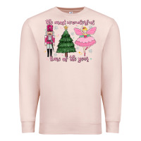 Pale Pink the most wonderful time of the year Premium Sweatshirt - MaliasSmallBusiness