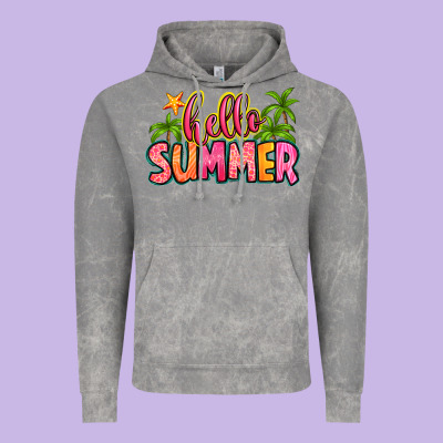 Hello Summer Vintage Hoodie Designed By Zillion Design Studio