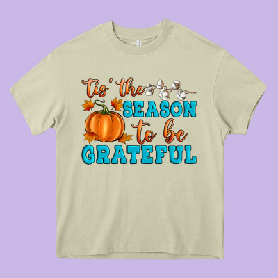 Tis' The Season To Be Grateful Heavy Core Tee Designed By Artiststas