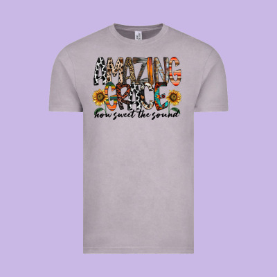 Amazing Grace How Sweet The Sound Vintage Tee Designed By Racoondesign