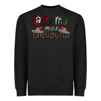 Black la mama mas chingona Heavyweight Sweatshirt - CowhideDigitalArt