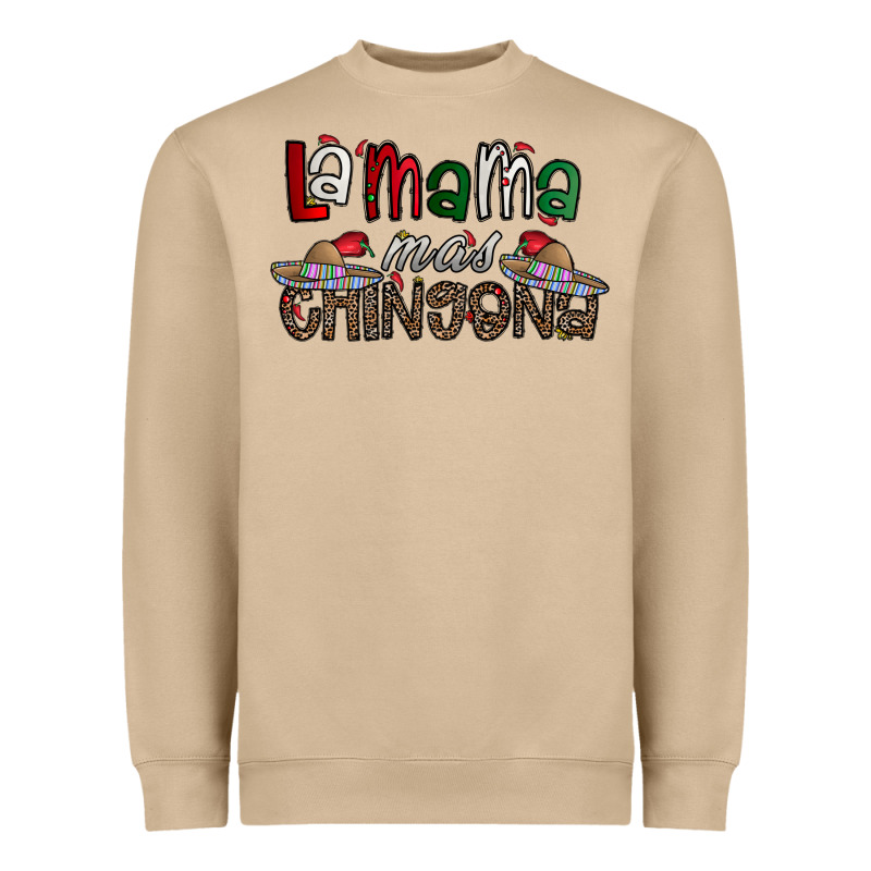 La Mama Mas Chingona Heavyweight Sweatshirt by CowhideDigitalArt | Teevron