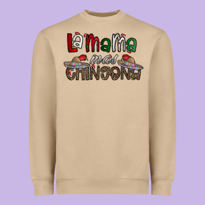 La Mama Mas Chingona Heavyweight Sweatshirt Designed By Cowhidedigitalart