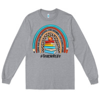 Heather Grey #teacherlife Long Sleeve Tee - JahusDesignShop