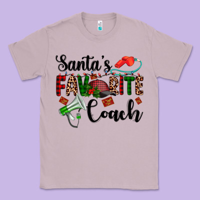 Santa's Favorite Coach Classic Tee Designed By Adodesignshop