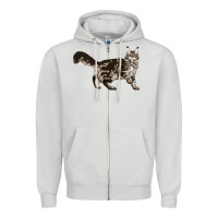 Dove Grey Maine Coon Cat Zipper Hoodie - LillyAllenDesigns