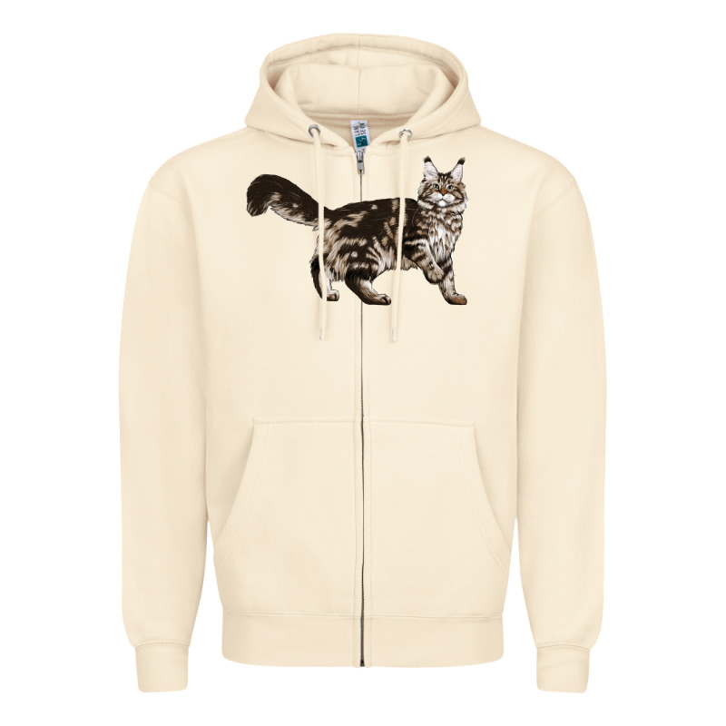 Maine Coon Cat Zipper Hoodie by LillyAllenDesigns | Teevron