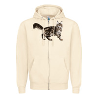 Sandshell Maine Coon Cat Zipper Hoodie - LillyAllenDesigns