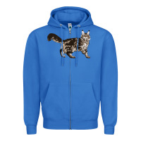 True Royal Maine Coon Cat Zipper Hoodie - LillyAllenDesigns