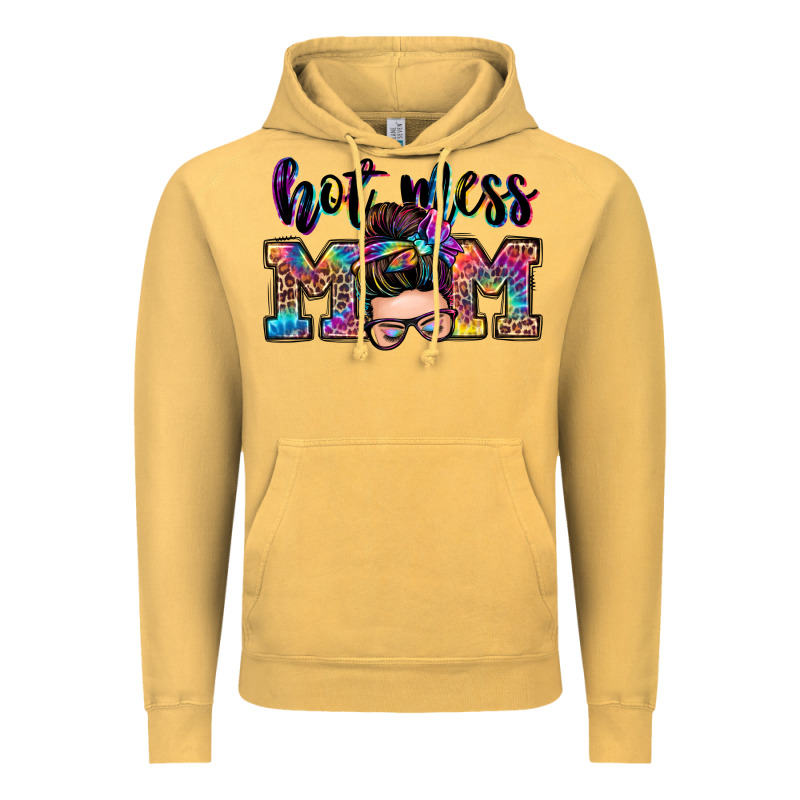 Hot Mess Mom Messy Bun Vintage Hoodie by Zillion Design Studio | Teevron