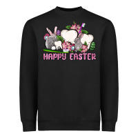 Black Happy Easter teeth Heavyweight Sweatshirt - OliviaCreatesArt