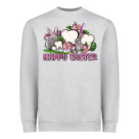 Heather Grey Happy Easter teeth Heavyweight Sweatshirt - OliviaCreatesArt