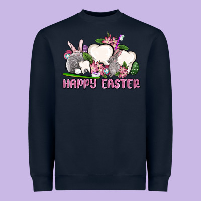 Happy Easter Teeth Heavyweight Sweatshirt Designed By Oliviacreatesart