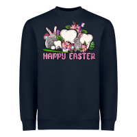 Navy Happy Easter teeth Heavyweight Sweatshirt - OliviaCreatesArt