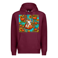 Burgundy fall pumpkin lamb Premium Hoodie - Jasminsmagicworld