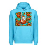 Ocean Blue fall pumpkin lamb Premium Hoodie - Jasminsmagicworld