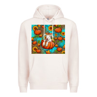 Pale Pink fall pumpkin lamb Premium Hoodie - Jasminsmagicworld